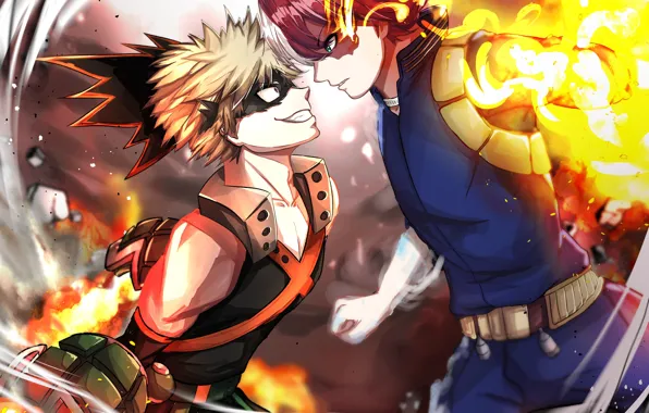 Guys, My Hero Academia, Boku No Hero Academy, Todoroki Shoto, My Hero Academy, Bakuga Katsuki