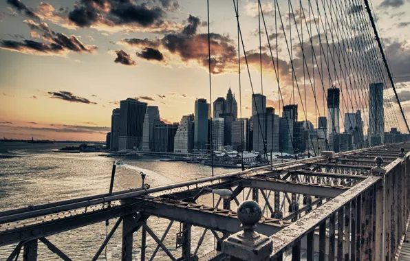 USA, New York, NYC Brooklyn Bridge