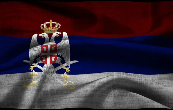 Picture flag, coat of arms, Serbia, Serbia