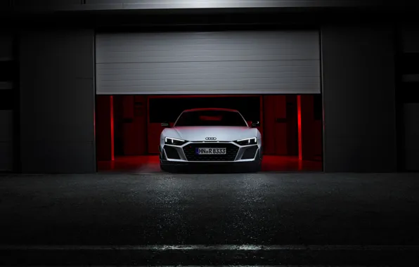 Picture Audi, headlights, R8, Audi R8 Coupe V10 GT RWD