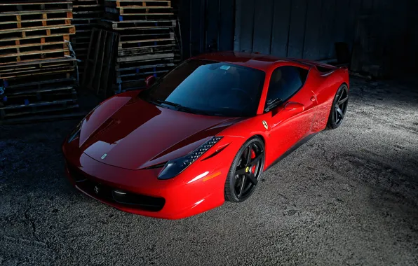Picture ferrari, Ferrari, red, tuning, 458 italia, vorsteiner