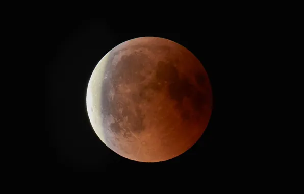 The sky, space, night, the moon, Eclipse, shooting, black background, night