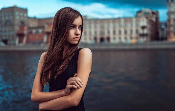 Look, the city, river, portrait, Russia
