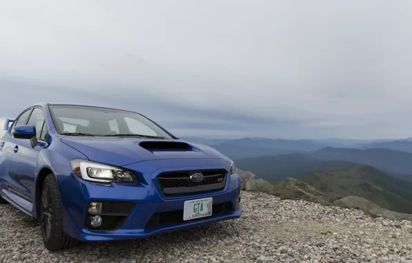 Picture subaru, blue, wrx, sti