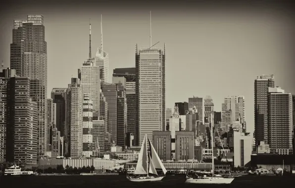 The city, photo, New York, USA, h\b