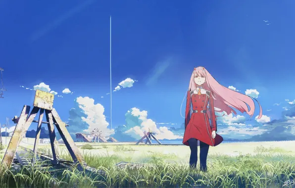 Girl, Field, Darling In The Frankxx, Cute in France