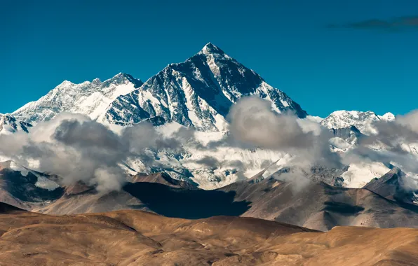 Picture mountain, Chomolungma, Everest, The Himalayas, Nepal
