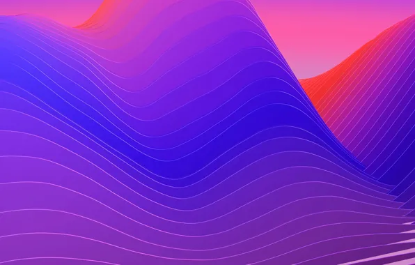 Line, mountains, paint, layer