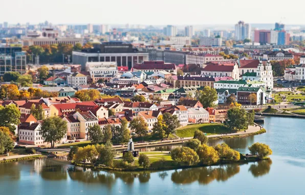 River, old town, Belarus, Minsk, Belarus, Minsk, Svisloch, Nemiga