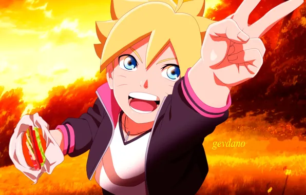 Naruto, stand, Burger, Boruto, Boruto Uzumaki
