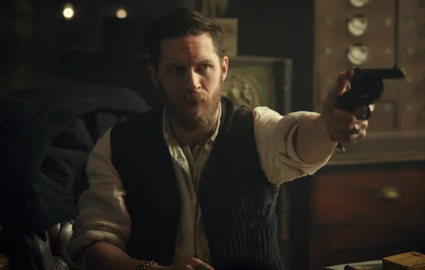 Gun, beard, Tom Hardy, Tom Hardy, Peaky Blinders, TV series 2013 – 2022