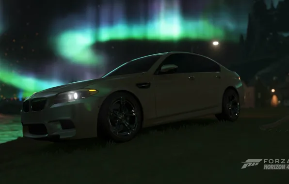BMW, Car, Sky, Stars, Game, F10, 5, M5