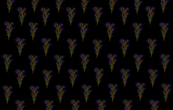 Berries, graphics, Bush, texture, blueberries, black background