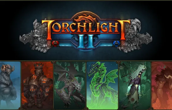 The demon, mobs, dragon, rpg, droid, gargoyle, Torchlight 2, barashik