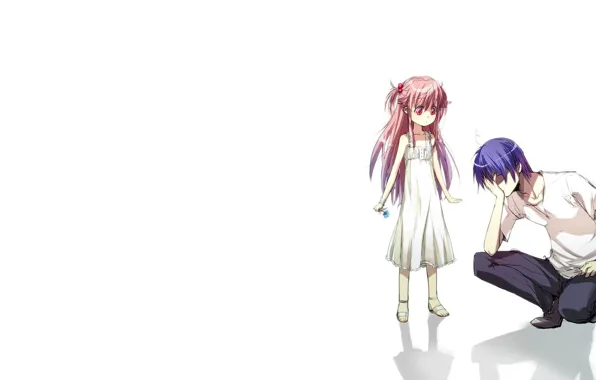 Girl, anime, guy, Angel Beats, Yui, Hinata Hideki