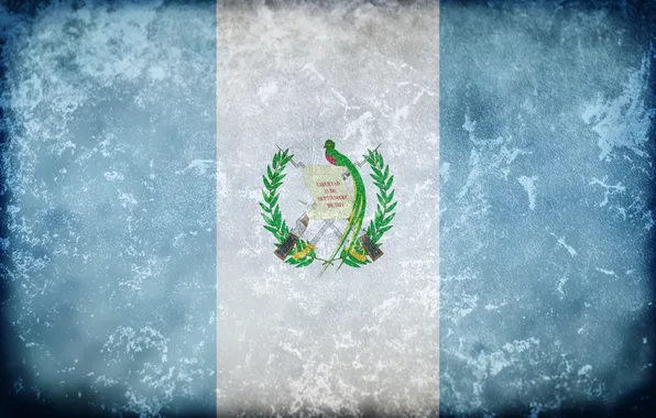Picture flag, coat of arms, Guatemala, Quetzal
