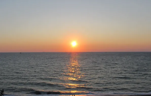 Sea, wave, beach, the sun, sunset, Water, Crimea, 2013