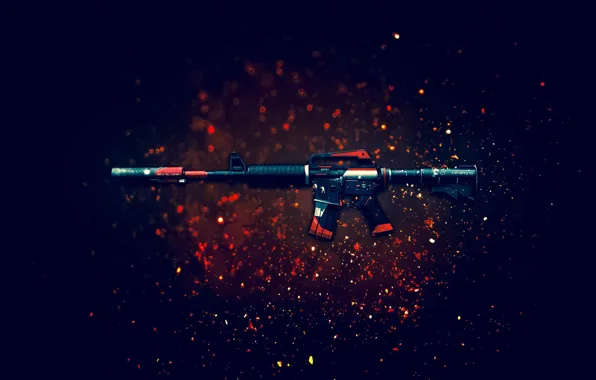 Picture weapons, background, rifle, assault, CS:GO