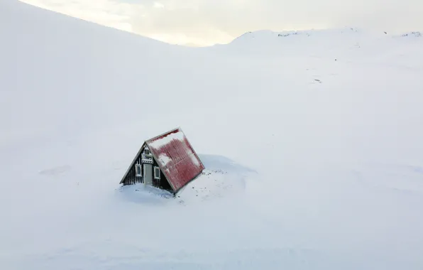 Picture winter, snow, home