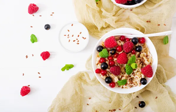 Berries, Breakfast, berries, muesli, Breakfast, muesli