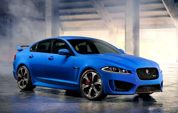 Picture Jaguar, Smoke, Machine, Jaguar, Car, Car, Blue, Wallpapers