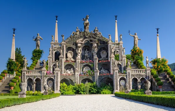 Lake, Italy, Maggiore, Piedmont, Isola Bella, the gardens Borromeo