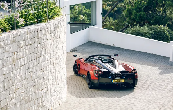 Pagani, To huayr, rear view, Pagani Huayra Roadster