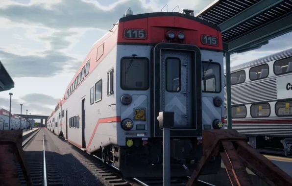 Locomotive, Train, USA, USA, Russia, Locomotive, Train Sim World 2020, Caltrain