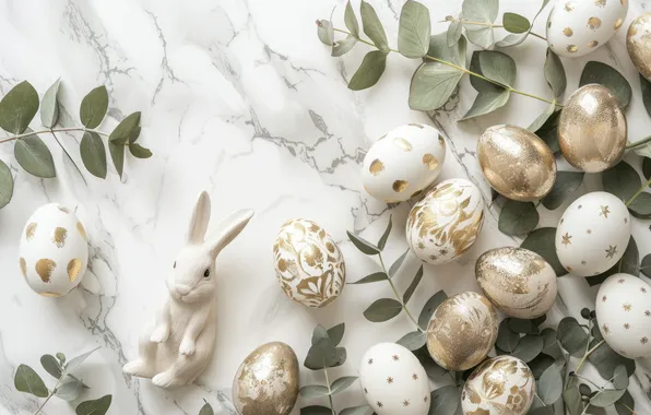 Flowers, holiday, hare, eggs, spring, rabbit, Easter, Bunny