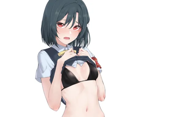 Kawaii, girl, sexy, black, anime, short hair, pretty, cute