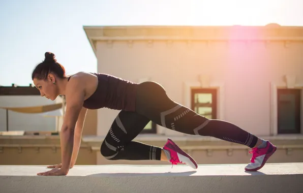 The sun, Light, Pose, Training, Fitness, Workout