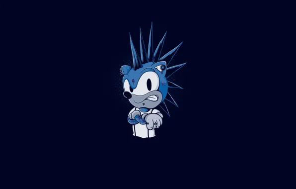 Picture Minimalism, Figure, The game, Sonic, Art, Punk, Sonic, Character