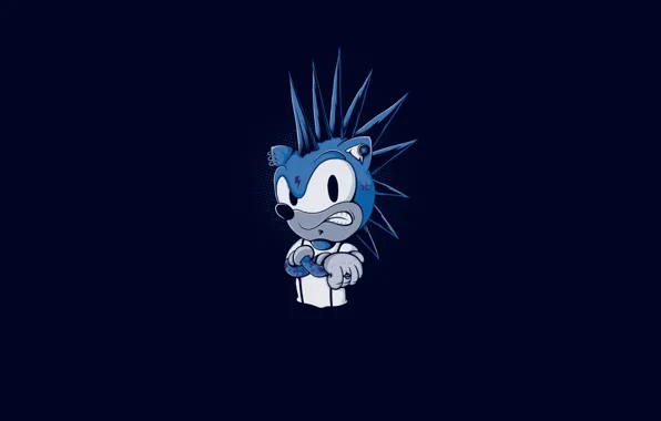 Minimalism, Figure, The game, Sonic, Art, Punk, Sonic, Character