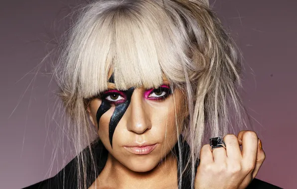 Picture eyes, face, makeup, hairstyle, Lady Gaga