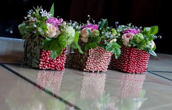Flowers, roses, vases, bouquets, Landis