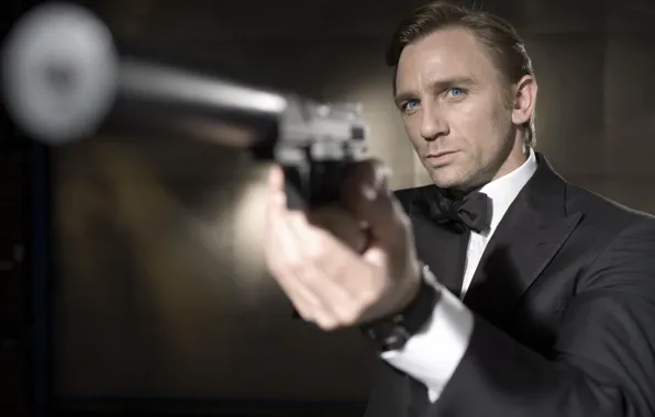 Gun, weapons, James Bond, 007, Daniel Craig