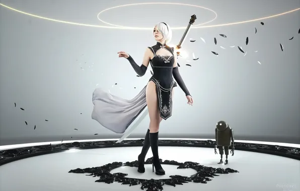 Picture girl, cosplay, Nier Automata