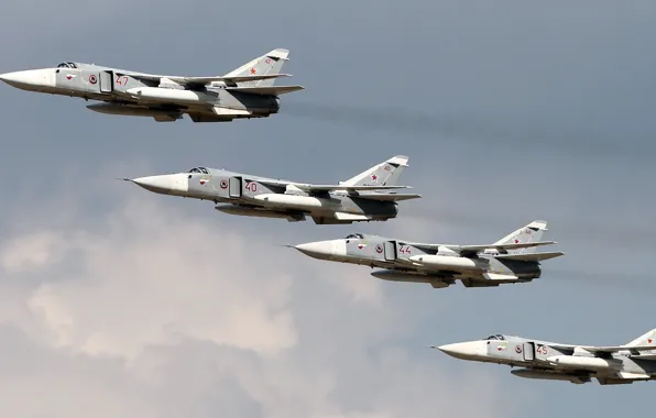 Picture The Russian air force, Fencer, Su-24M, In flight