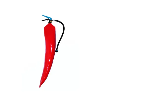 Background, pepper, a fire extinguisher