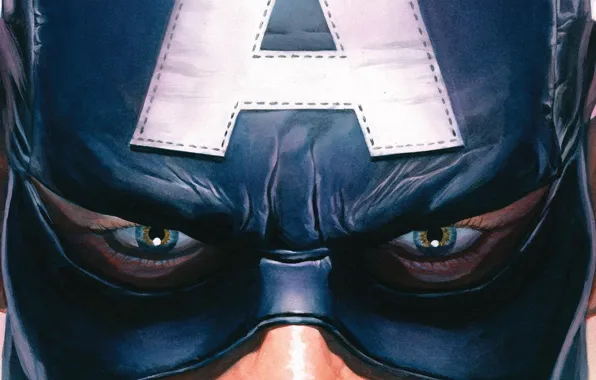 Fantasy, blue eyes, Marvel, comics, Captain America, artwork, mask, superhero