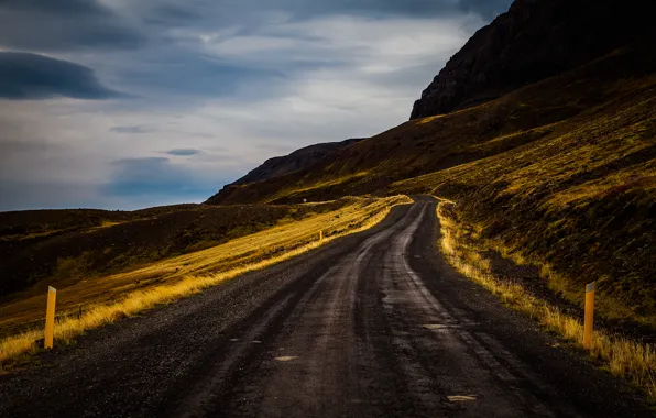 Picture road, landscape, nature, Iceland road