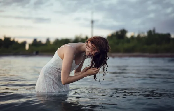 Hair, freckles, in the water, Kate, Jesse Duke