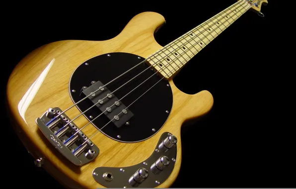 Picture black, yellow, bass guitar