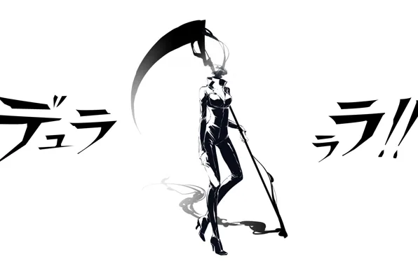 White background, braid, Durarara!!, the headless horseman, Selti