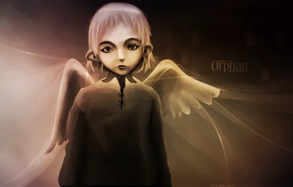 Loneliness, baby, fallen angel, halo, Haibine Renmei, Rakka, Union Sureklilik, by Yoshitoshi Abe