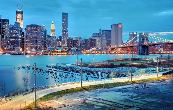 Night, the city, New York City