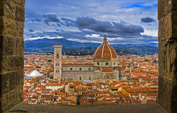 Picture home, Italy, panorama, Florence, the dome, the Cathedral of Santa Maria del Fiore, the view …