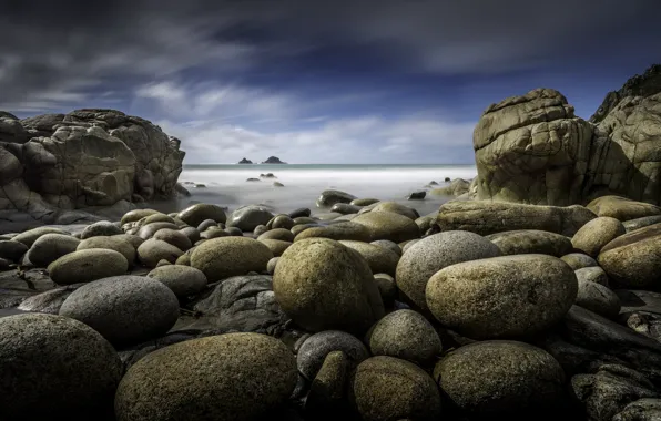 Picture sea, stones, rocks, coast