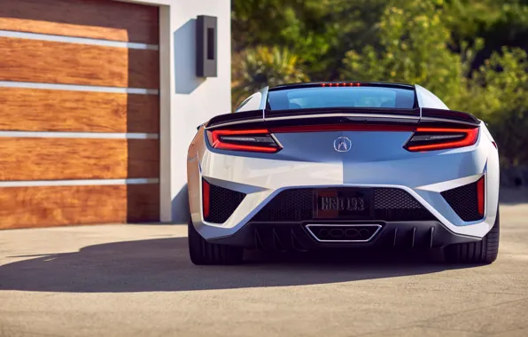 Honda, rear view, Acura, NSX, 2019