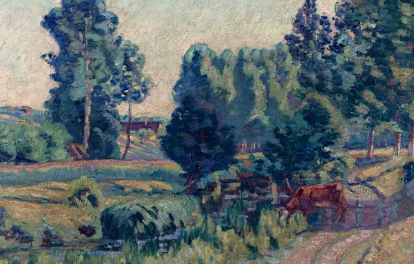 Landscape, picture, Arman Hyomin, Armand Guillaumin, Neighborhood Saint Sharon